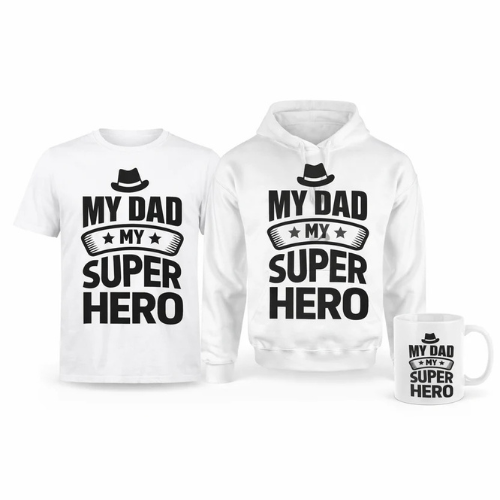 My Dad My Superhero (MD) Classic Gratitude Apparel Bundle