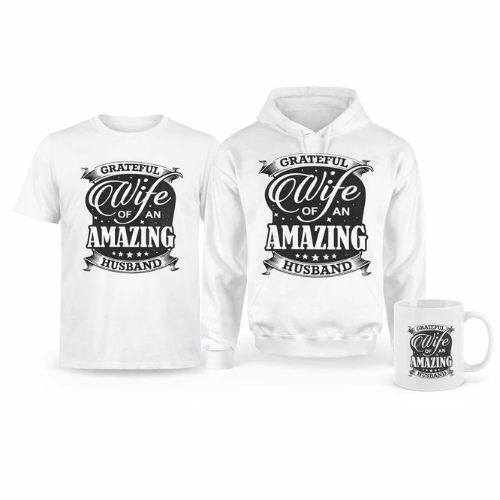 Grateful Wife of an Amazing Husband Classic Gratitude Apparel Bundle