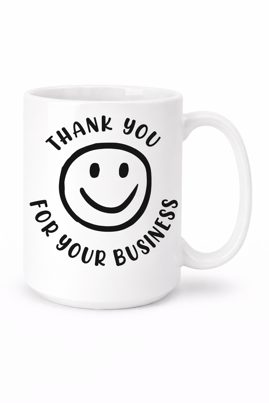 Thank You for Your Business (TYC) White Ceramic Mug with Color Inside (11oz, 15oz)